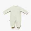 Bibaby Organik Tulum Tiny Birds Ekru - Yeşil