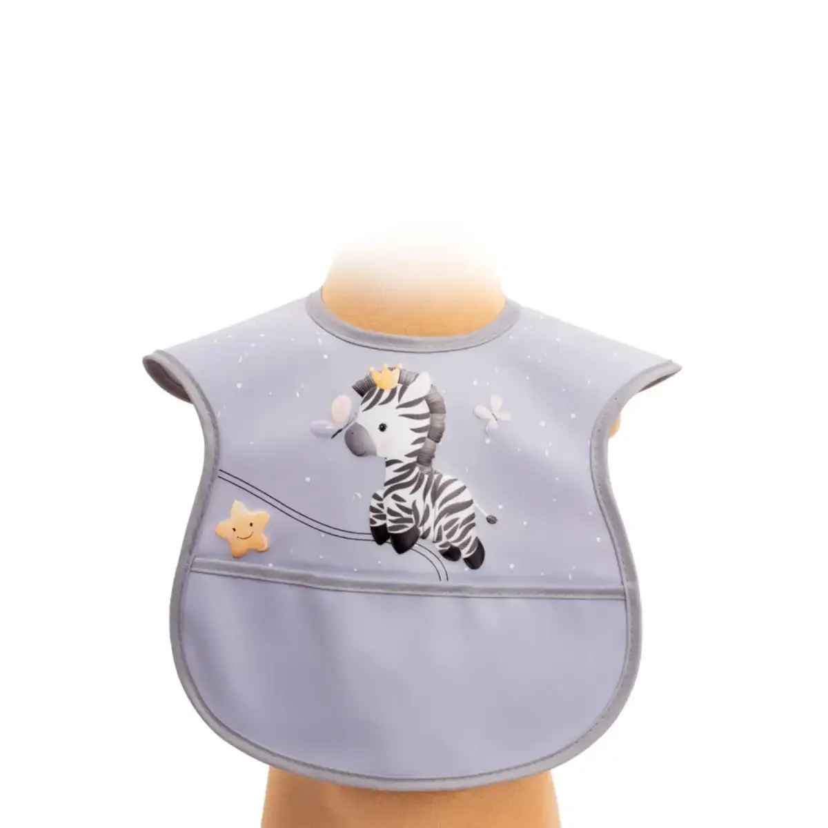 Sevi Bebe Cırtlı Muşamba Önlük Zebra