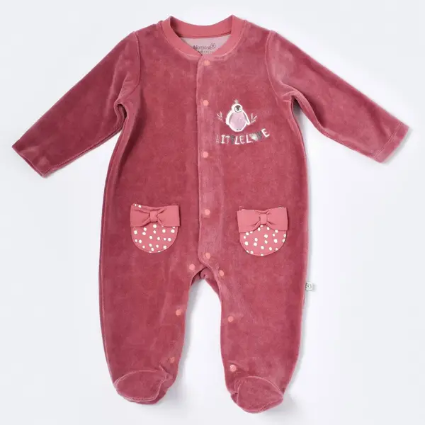 Bibaby Organik Tulum Kadife Little Love Rose Dry