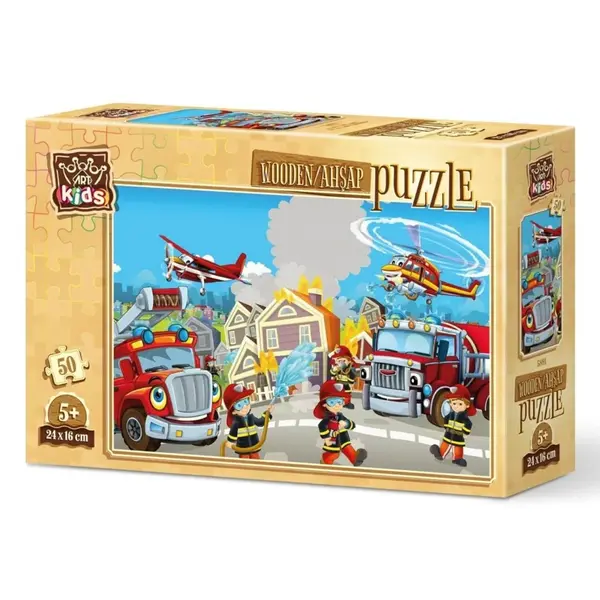 Art Kids Kahraman İtfaiyeciler Ahşap Puzzle 50 Parça