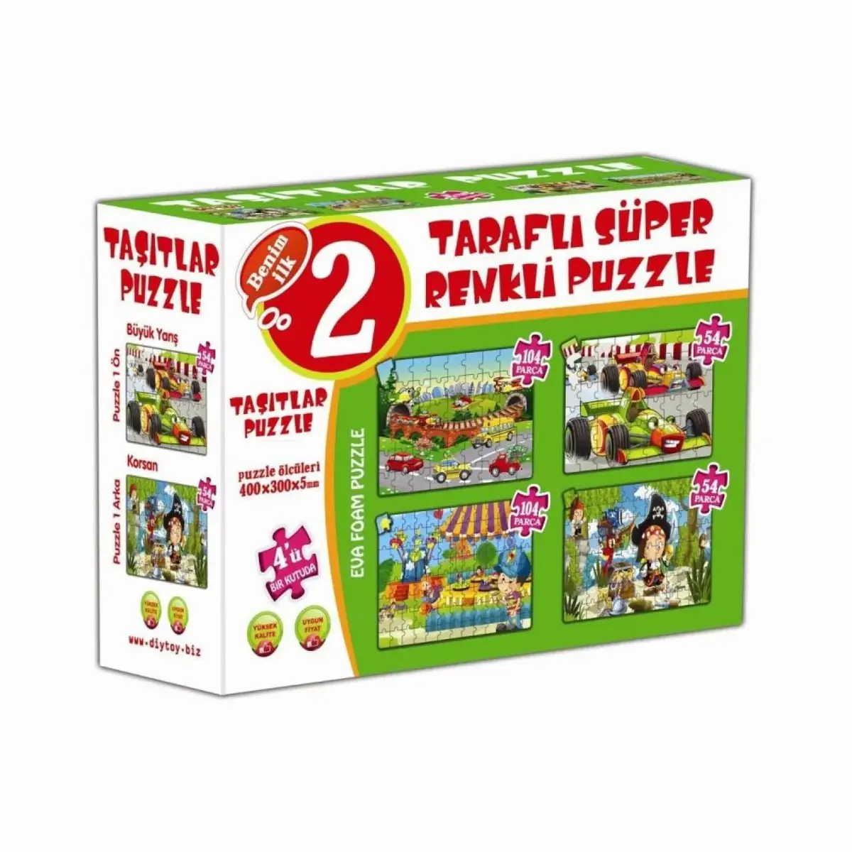 Taşıtlar Süper Renkli Puzzle
