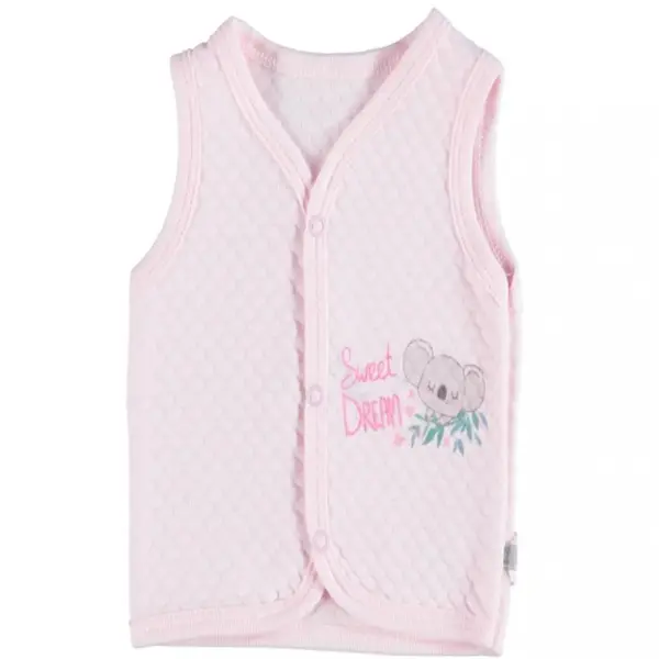 Bibaby Yelek Kapitone Sweet Animal Pembe