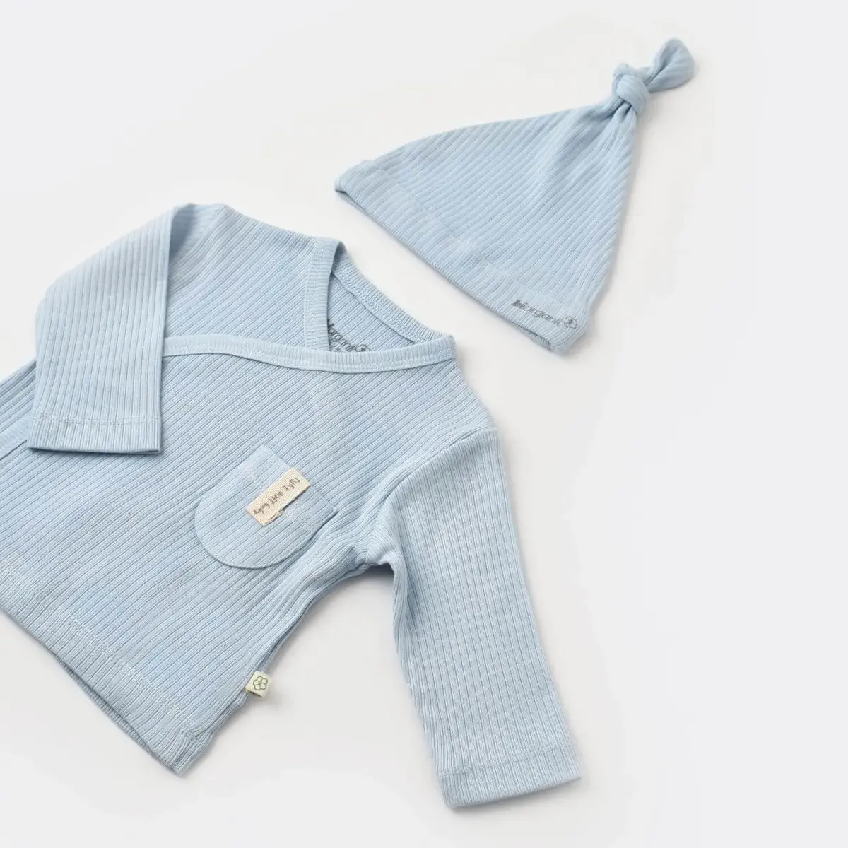 Bibaby Organik Zıbın Takımı 3lü Soft Modal Mavi