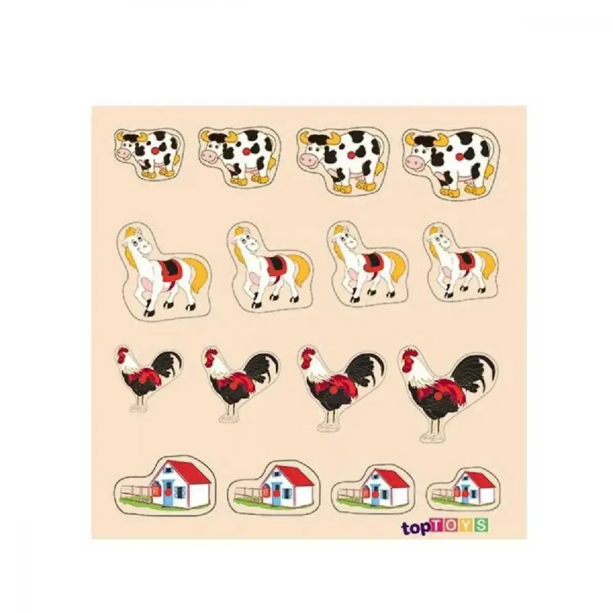 Toptoys Küçükten Büyüğe Büyükten Küçüğe Ahşap Puzzle 30x305 Cm