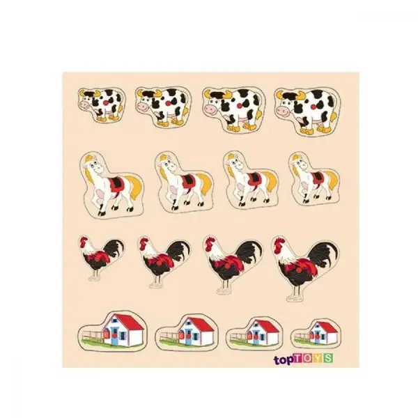 Toptoys Küçükten Büyüğe Büyükten Küçüğe Ahşap Puzzle 30x305 Cm