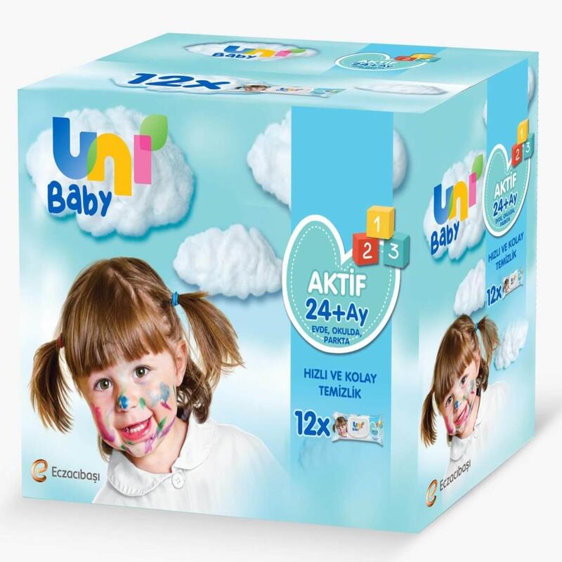 Uni Baby Aktif Islak Mendil 12x52li