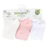 Bibaby Organik Çorap Soket 3lü Basic Pembe - Beyaz