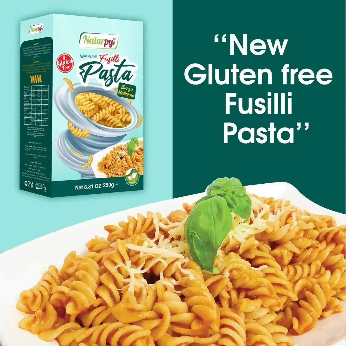 Naturpy Glutensiz Fusilli Burgu Makarna 250 gr