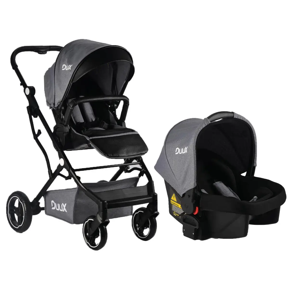 Duux Zero Travel Sistem Bebek Arabası Siyah Gri