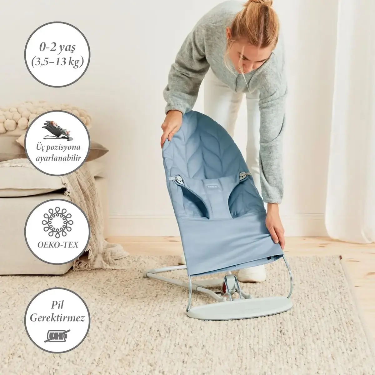 Babybjörn Bliss Ana Kucağı Petal Woven Blue