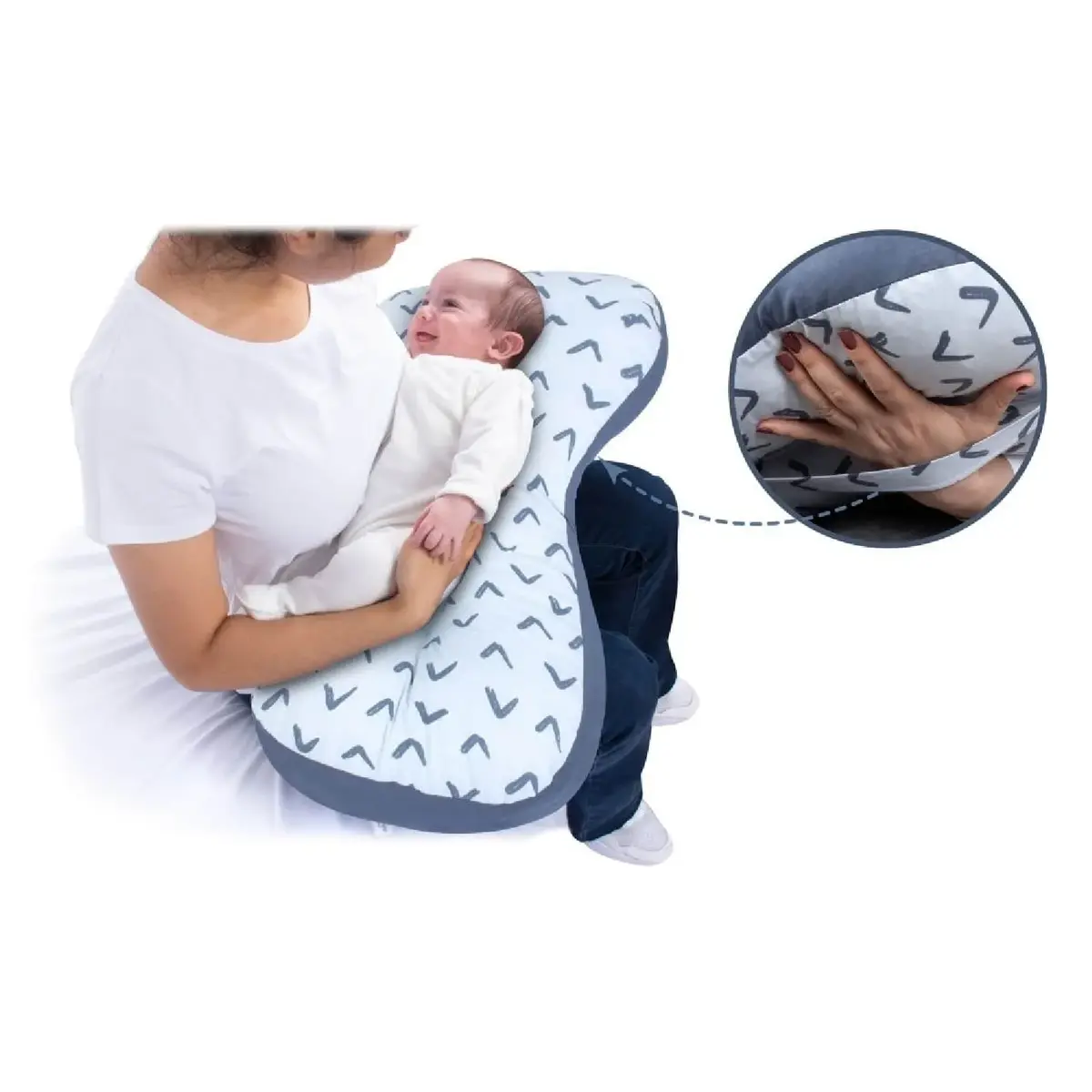 Sevi Bebe Pratik Emzirme Minderi Çentik Desenli