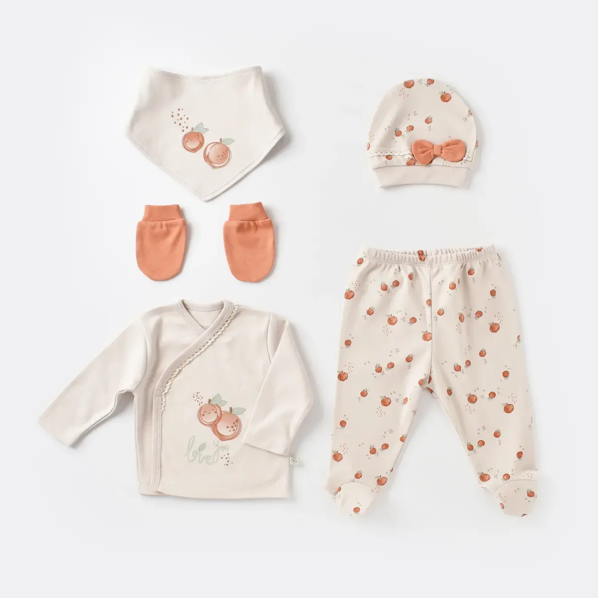 Bibaby Organik Hastane Çıkışı 5li Summer Fruit Light Cream Caramel