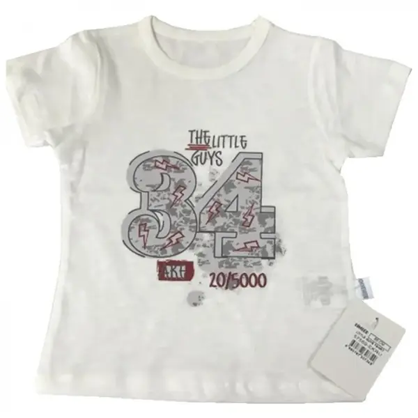 Bibaby T-Shirt Bimboo Little Guys Ekru