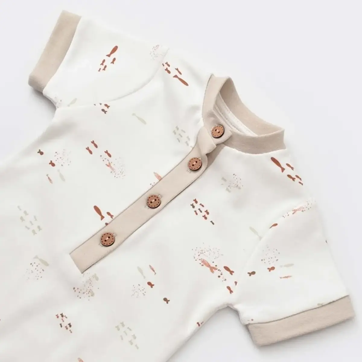 Bibaby Organik Tulum Şortlu Magic Starfish Latte