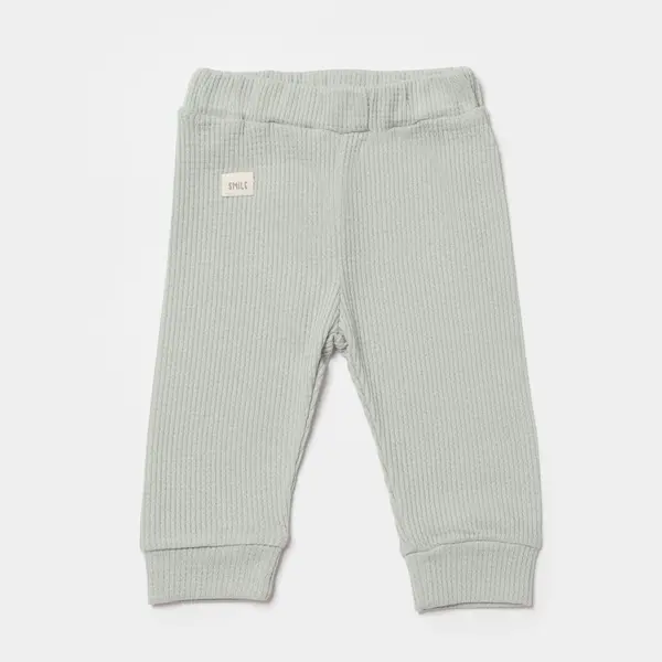 Bibaby Organik Pantolon Waffle Smile Mint