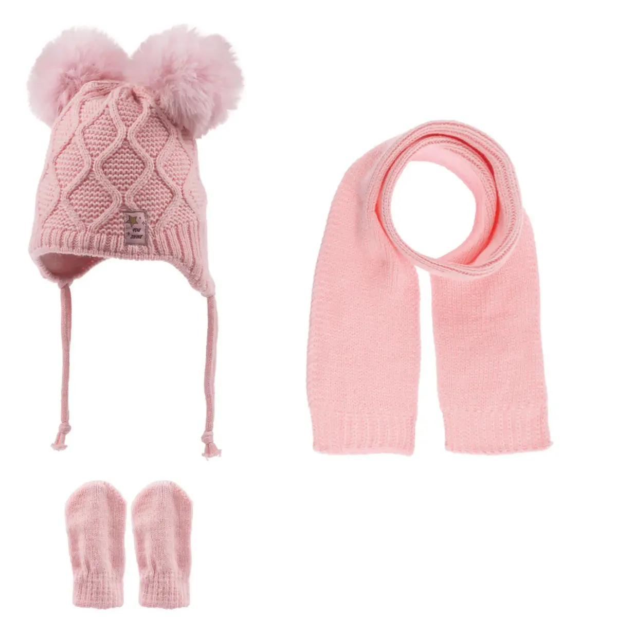 Kitti Atkı Bere Eldiven Takım Somon