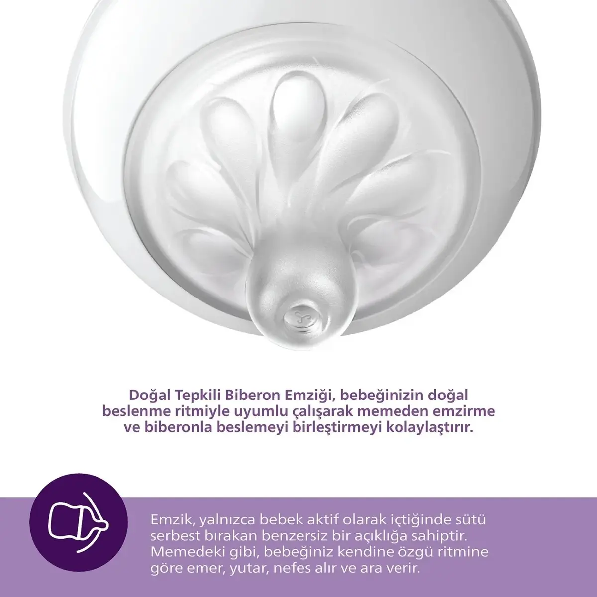 Philips Avent Doğal Tepkili Biberon Emziği 2li 5 Numara 6+ Ay