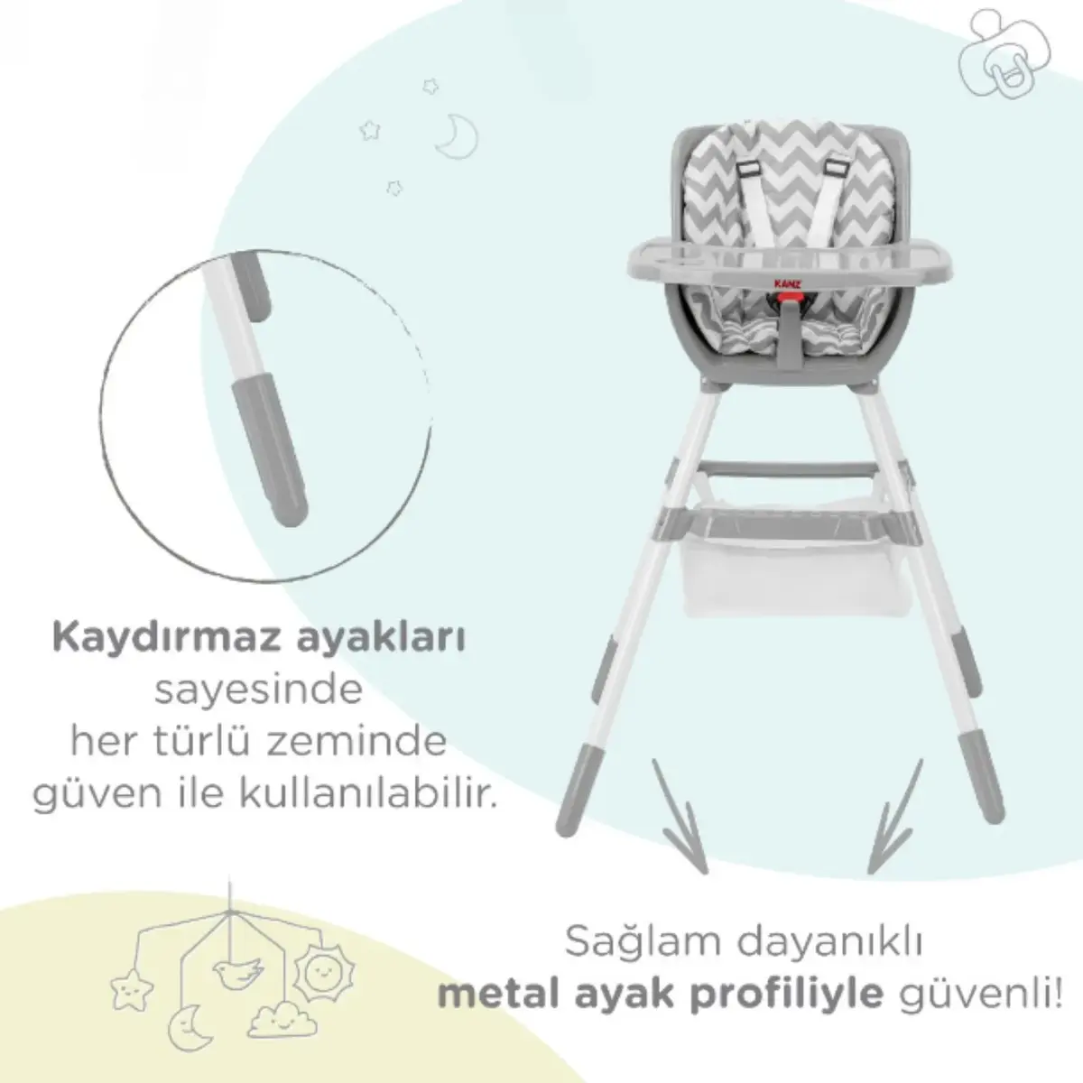Kanz Seul Basic Mama Sandalyesi Gri