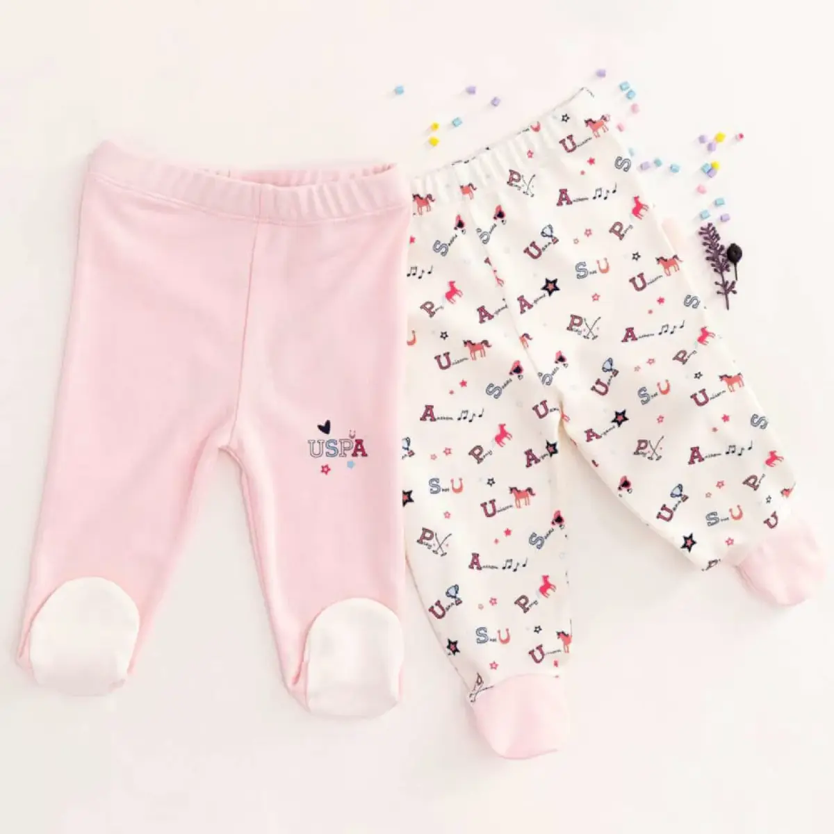 U.S. Polo Pantolon Patikli 2li Toz Somon - Krem