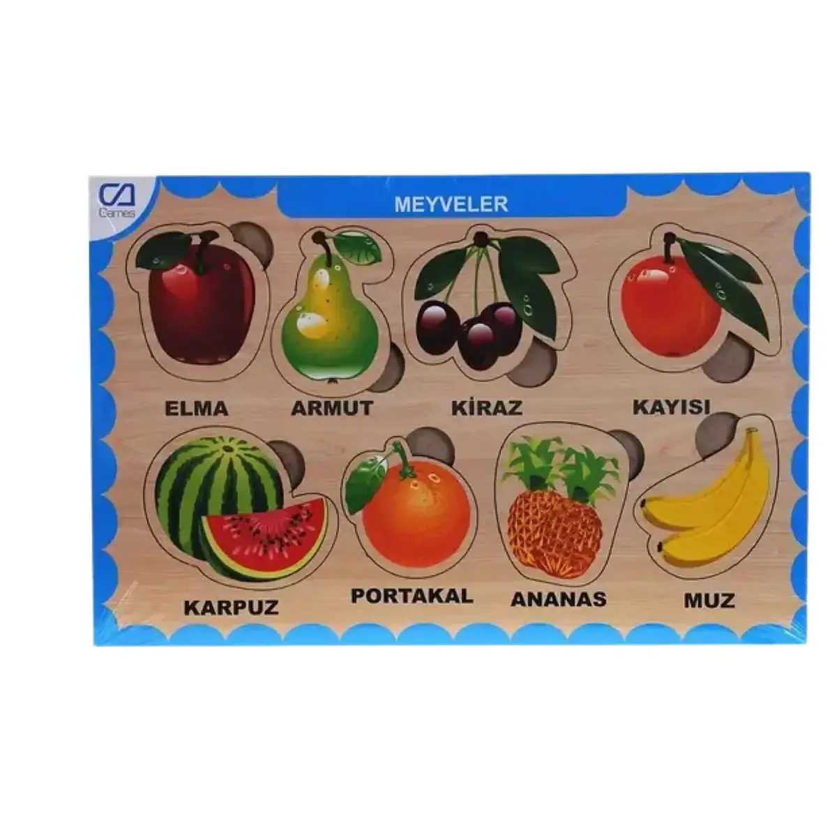 Ca Games Ahşap Tutmalı Puzzle Meyveler