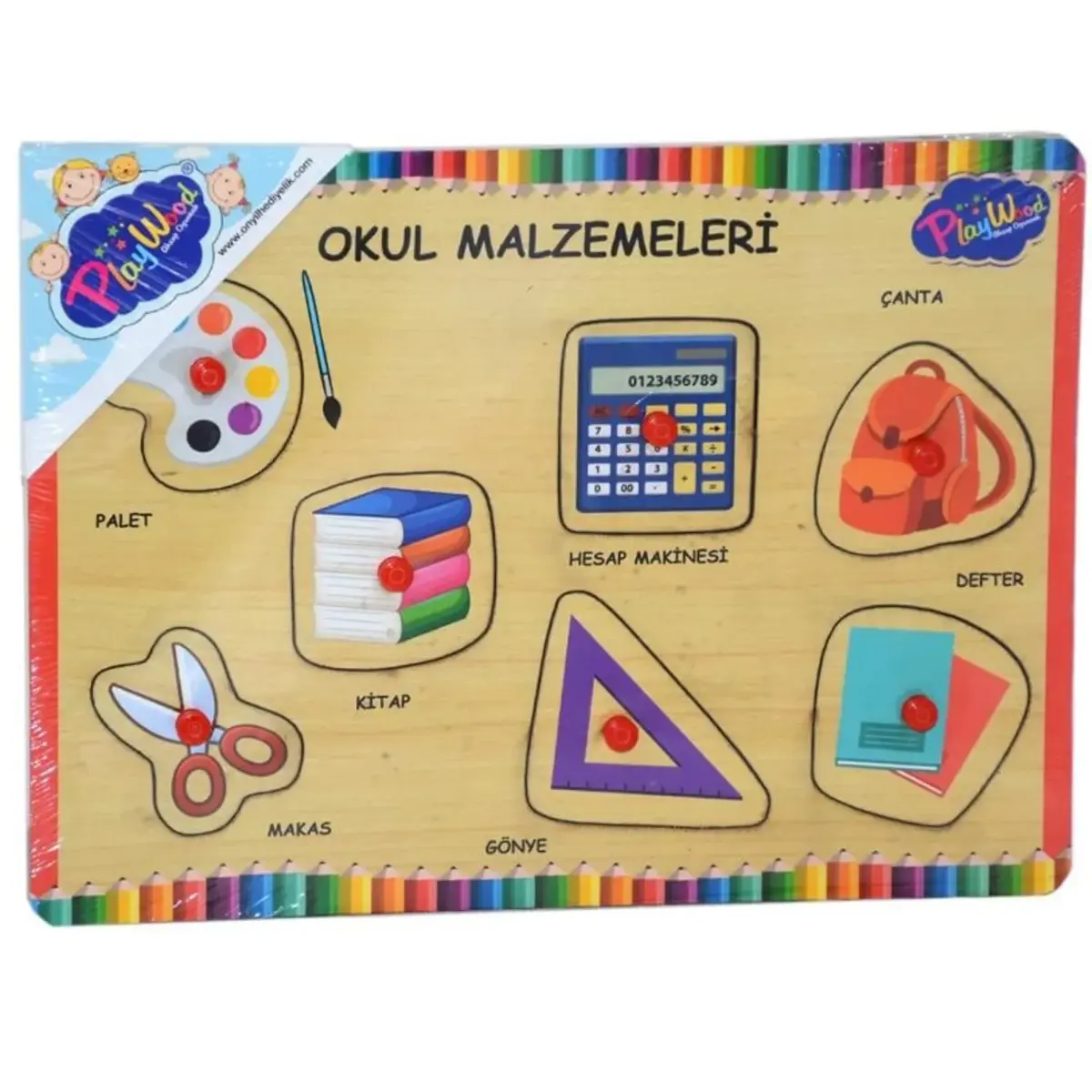 Ahşap Tutmalı Okul Malzemeleri