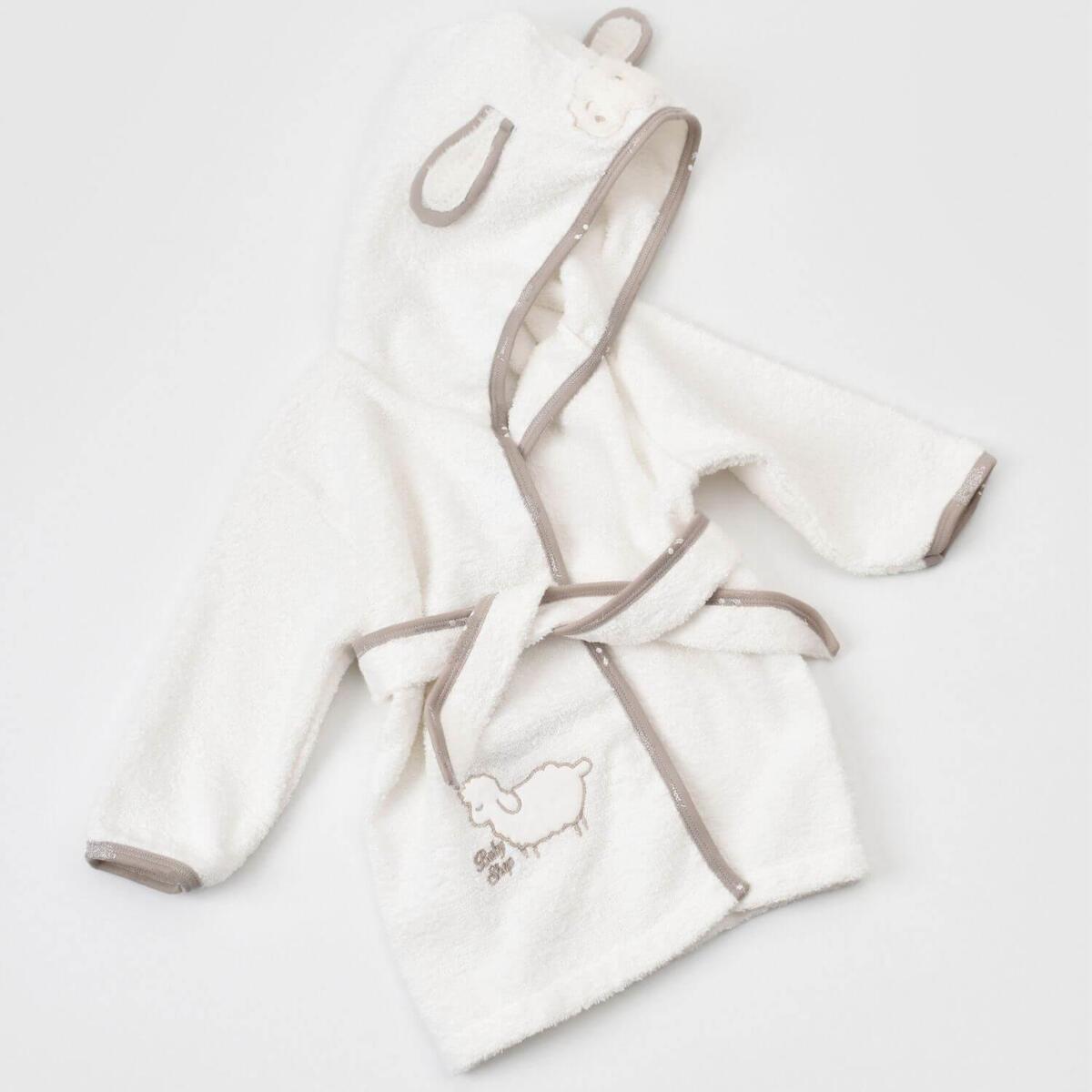 Bibaby Organik Bornoz Takımı Curly Sheep Bej