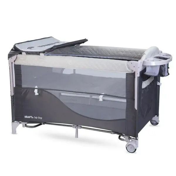 Kraft Safe Sleep Anne Yanı Oyun Parkı 70x120 cm Grey