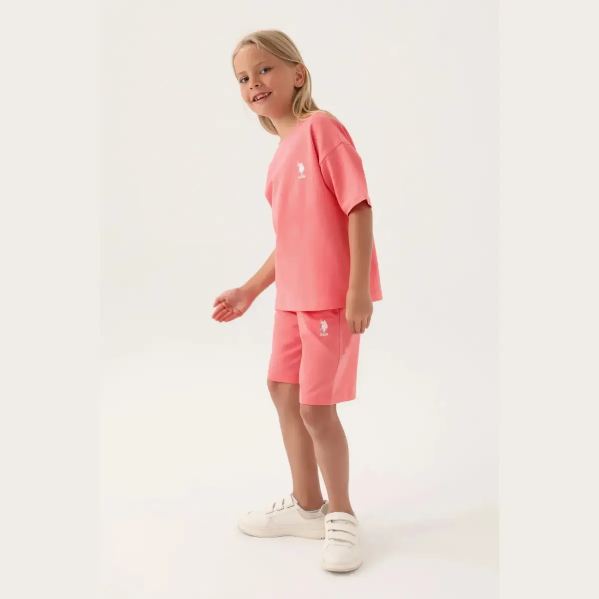 U.S. Polo 2li Takım Bermuda Neon Pembe