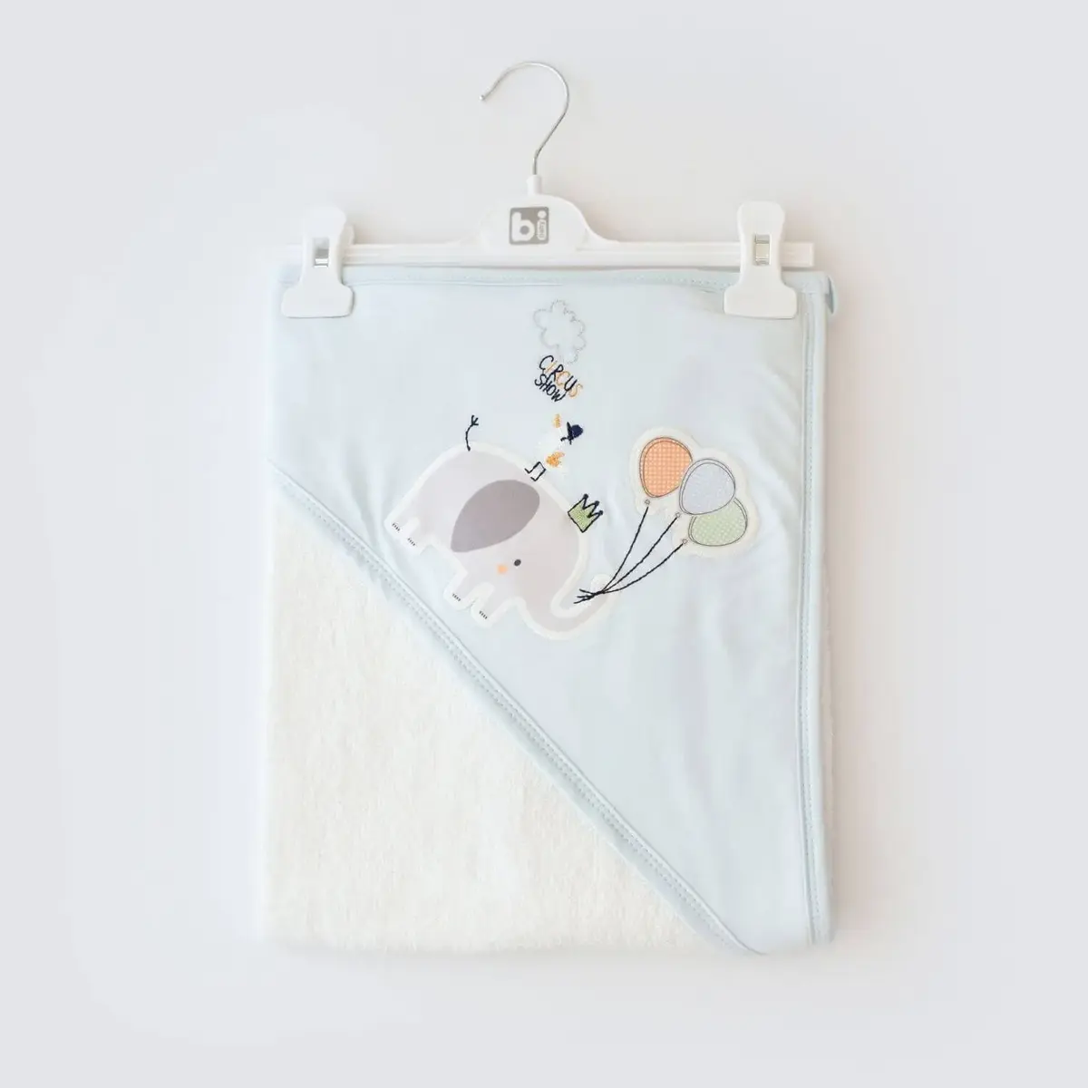 Bibaby Havlu Flying Elephant Ekru - Mavi