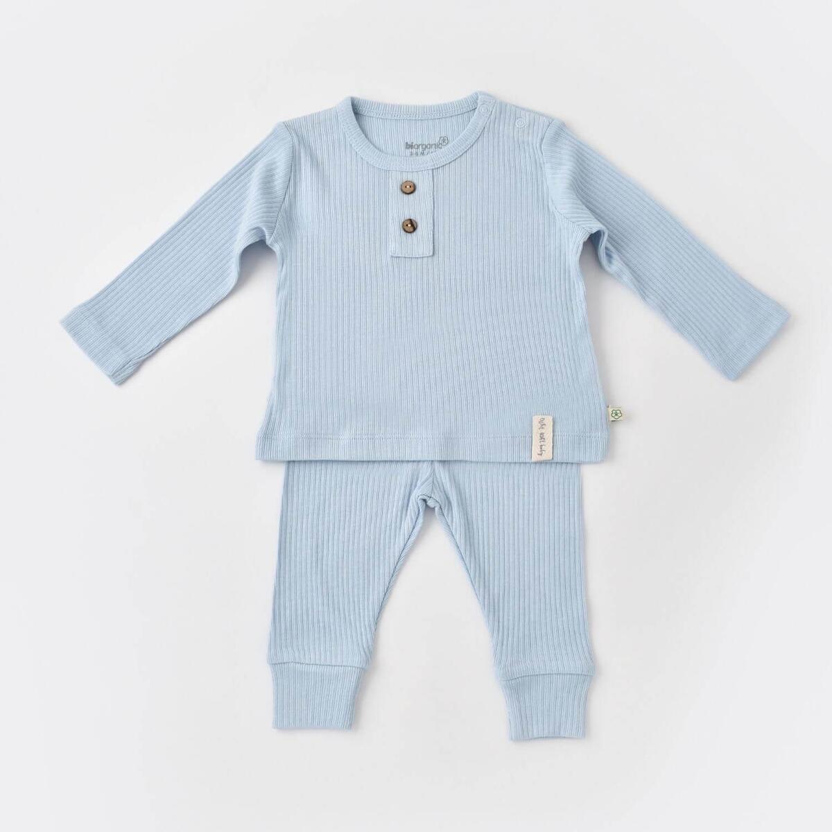 Bibaby Organik 2li Takım Soft Modal Mavi