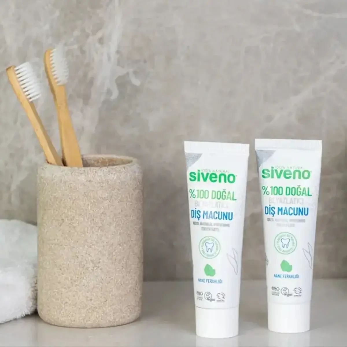 Siveno %100 Doğal Beyazlatıcı Diş Macunu – Yetişkin 65 g.
