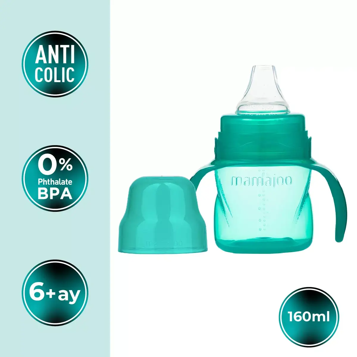 Mamajoo Kulplu Eğitici Bardak 160 ml Yeşil