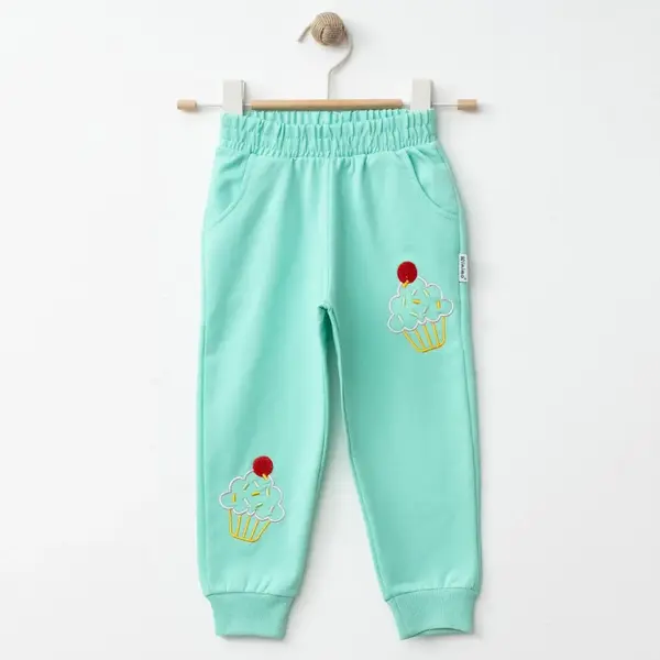 Winimo Eşofman Altı Cupcake Nakışlı Açık Yeşil