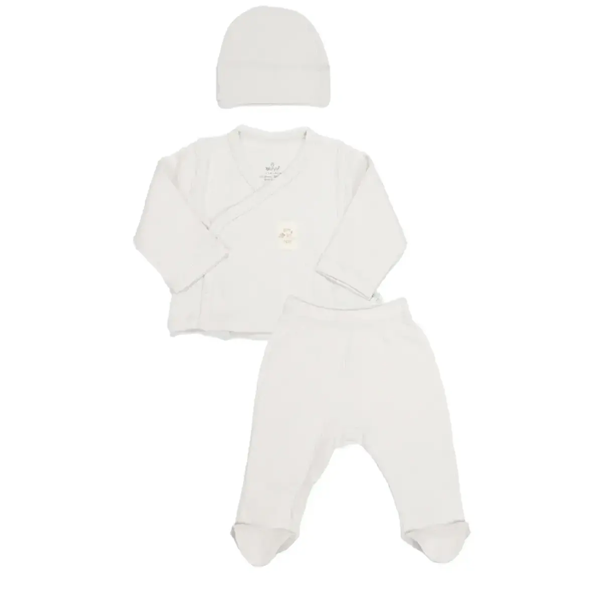 Bistyle Zıbın Takımı 3lü Modal Lovely Fishing Ekru