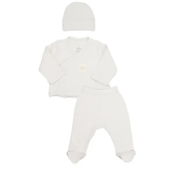 Bistyle Zıbın Takımı 3lü Modal Lovely Fishing Ekru