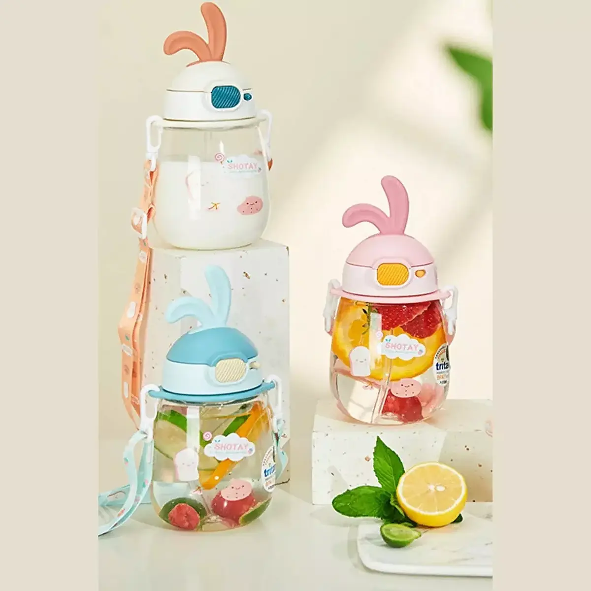 SHOTAY RABBIT TRITAN MATARA 600 ML. BEYAZ