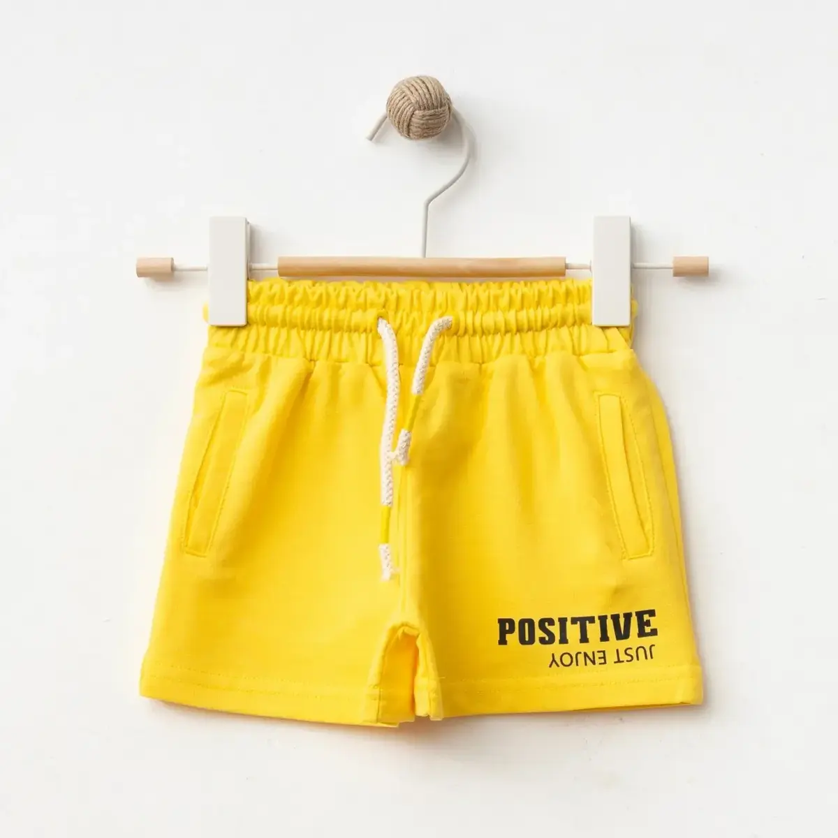 Winimo Şort Positive Baskılı Sarı
