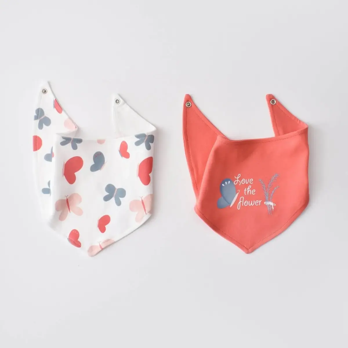 Bibaby Organik Fular Önlük 2li Wild Flowers Coral Bibaby Organik Fular Önlük 2li Wild Flowers Coral