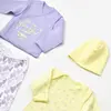 Bibaby Organik Zıbın Takımı Love You Yellow Lavender Prematüre
