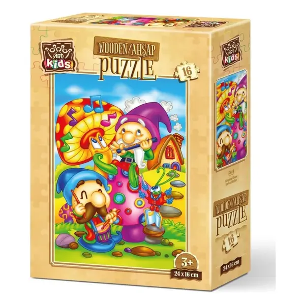 Art Kids Şarkıcı Elfler Ahşap Puzzle 16 Parça
