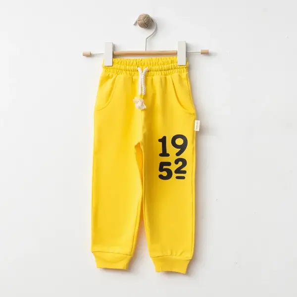 Bebolly Eşofman Altı 1952 Baskılı Sarı