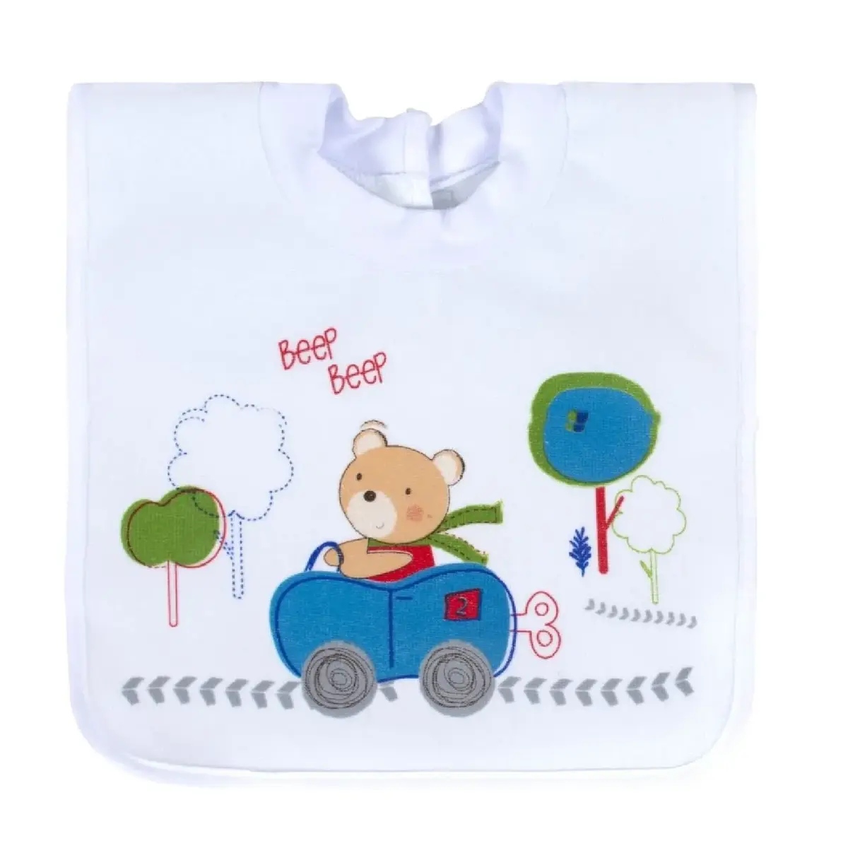 Sevi Bebe Yapışkanlı Havlu Mama Önlüğü Arabalı Ayı Sevi Bebe Yapışkanlı Havlu Mama Önlüğü Arabalı Ayı