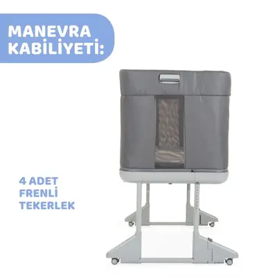 Chicco Next2Me Forever Anne Yanı Beşik Slate Grey