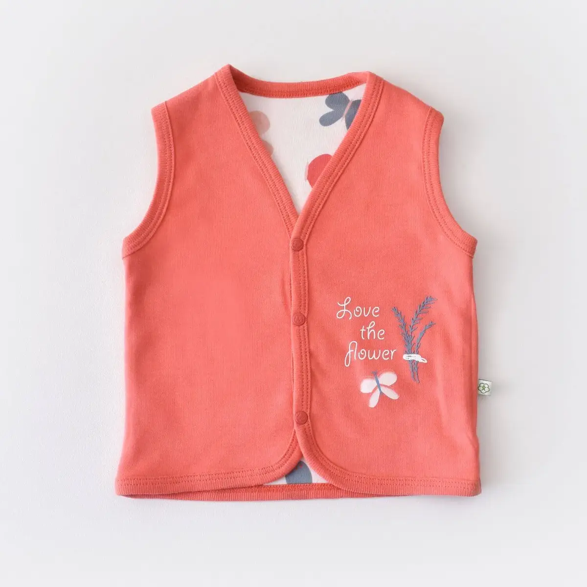 Bibaby Organik Yelek Wild Flowers Coral