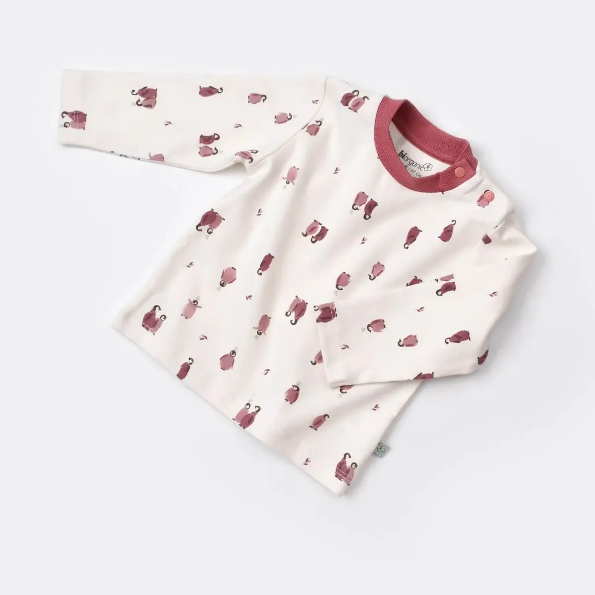 Bibaby Organik Salopet Tulum Little Love Rose Dry
