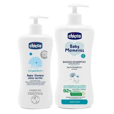 Chicco Baby Moments Doğal Göz Yakmayan Bebek Saç ve Vücut Şampuanı 750+200 ml