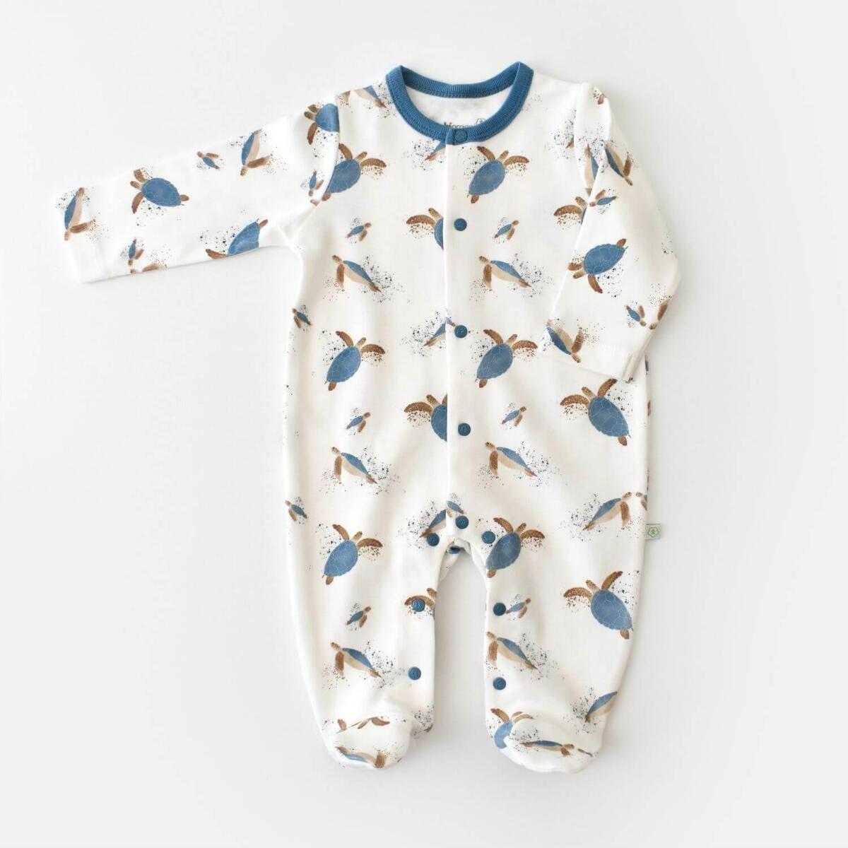 Bibaby Organik Tulum Takımı Tüllü Caretta In Live Ekru - İndigo