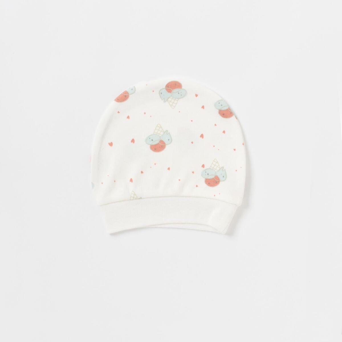 Bibaby Organik Şapka 2li Pretty Ears Bunny Mint - Ekru
