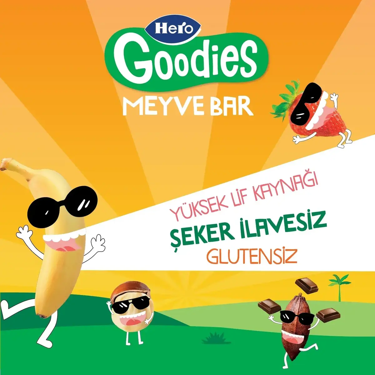 Hero Baby Goodies Meyve Barı Fındık Kakao 30 gr