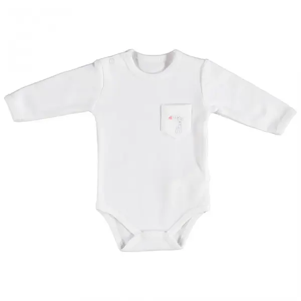 Bibaby Organik Body Baby Giraffe Ekru - Pembe
